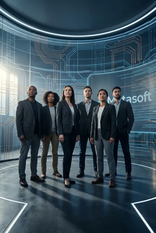 Equipo Metasoft colaborando en soluciones tecnológicas a medida