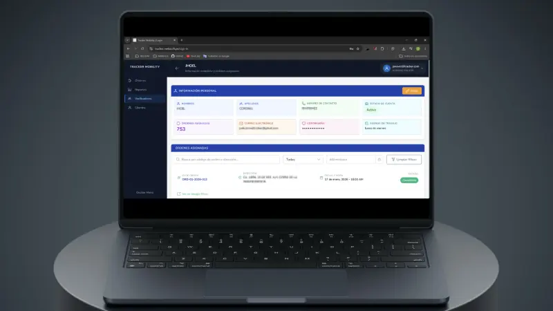 Tracker Mobility: vista de reportes y exportación de verificaciones completadas