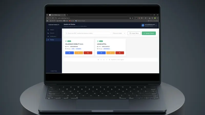 Tracker Mobility: gestión de usuarios y permisos por rol (admin, cliente, verificador)